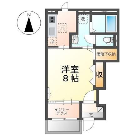オリーブテラス(1K/1階)の間取り写真