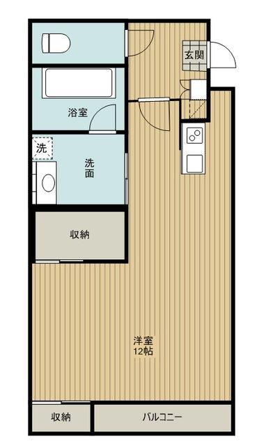 クレイノKEEP NEXTIV(ワンルーム/2階)の間取り写真