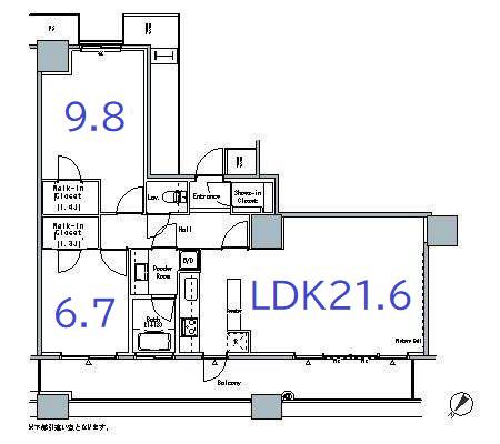 THE TOKYO TOWERS MIDTOWER(2LDK/28階)の間取り写真