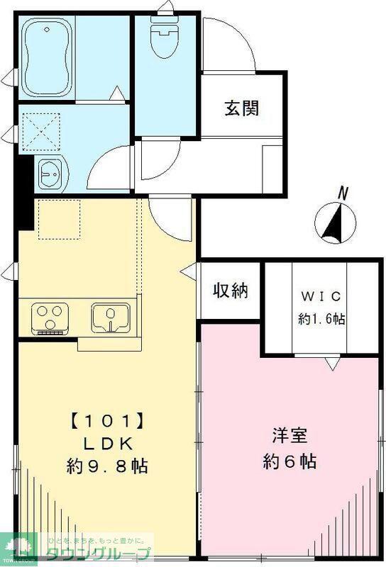 メゾンフローラ(1LDK/2階)の間取り写真