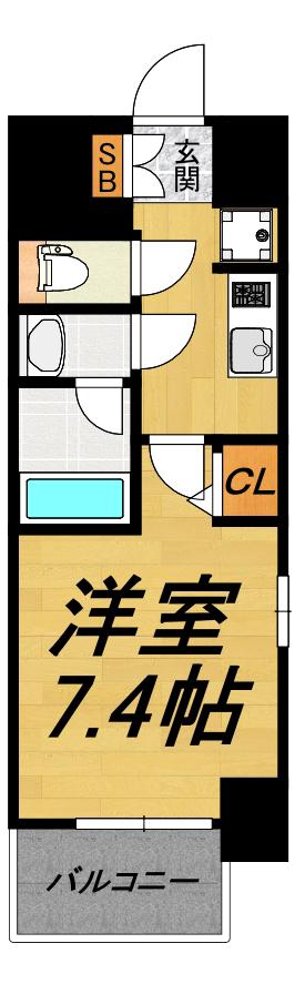 BPRレジデンス丸の内(1K/5階)の間取り写真