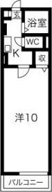 ウインズ(1K/2階)の間取り写真