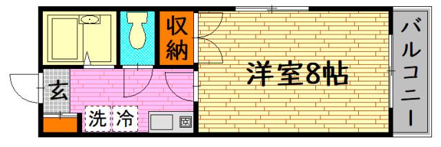 ハイツ エクセレント(1K/2階)の間取り写真