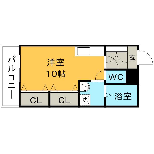 リーベンハォス野中(ワンルーム/4階)の間取り写真