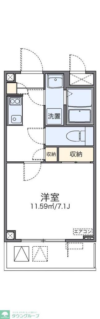 レオネクストシマノ(1K/2階)の間取り写真