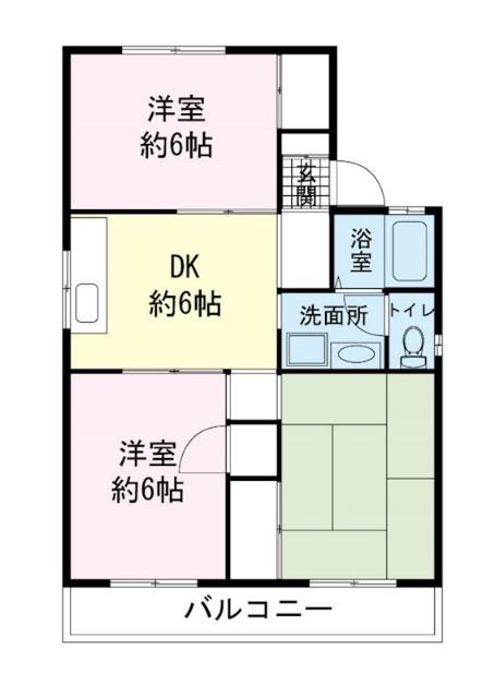 セジュールヤマト(3DK/2階)の間取り写真