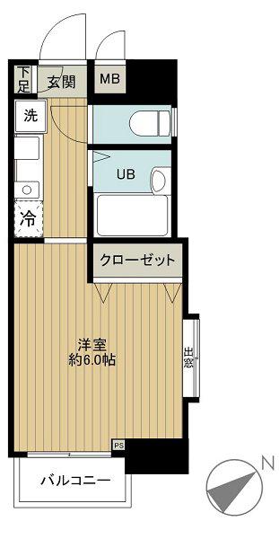 フェニックス早稲田第2(ワンルーム/5階)の間取り写真