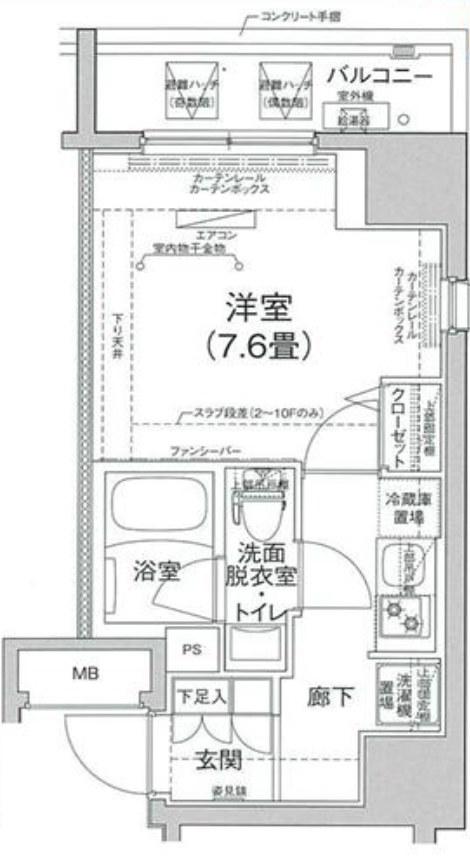 アイル王子ノルド(1K/10階)の間取り写真