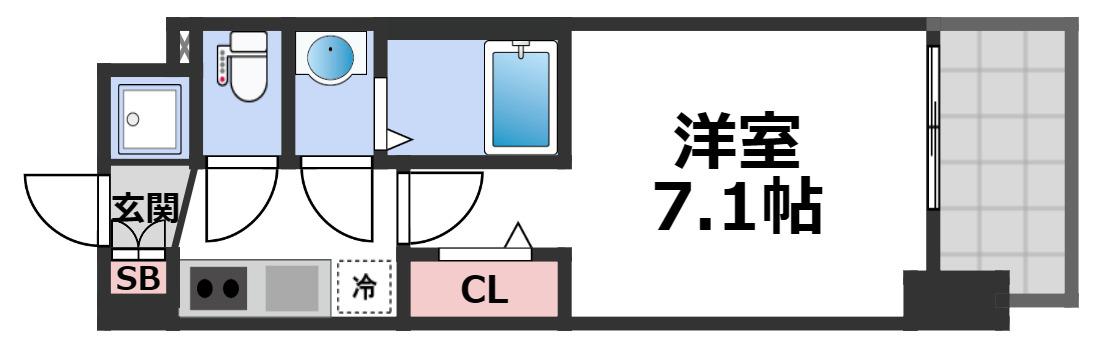 フォーリアライズ城東ファイン(1K/12階)の間取り写真