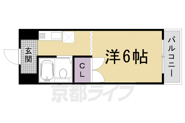 エクセレンス山ノ内(1K/4階)の間取り写真