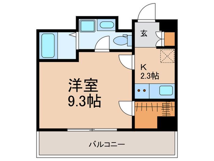 CIMENT二子玉川(1K/1階)の間取り写真