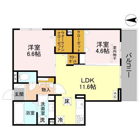 SS CASA(2LDK/1階)の間取り写真