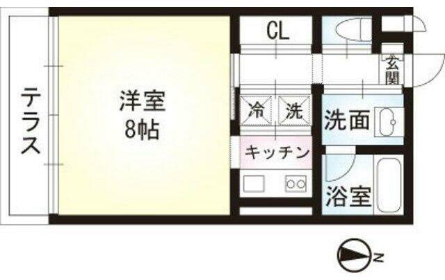 SOLATIO(1K/2階)の間取り写真