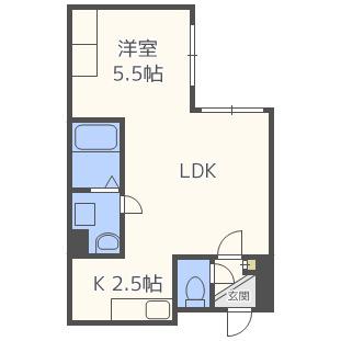 リモーネ(1LDK/2階)の間取り写真