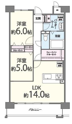 ネクスト吉塚(2SLDK/7階)の間取り写真