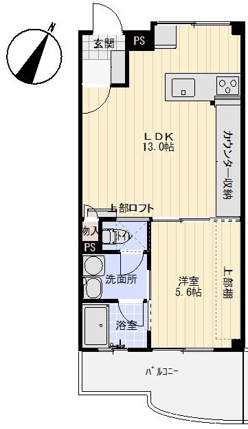 TAKE FIVE A(1LDK/3階)の間取り写真