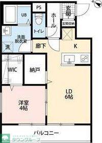 リーブルファイン東宮原(1LDK/2階)の間取り写真