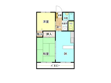 ソフィア川島(2DK/3階)の間取り写真