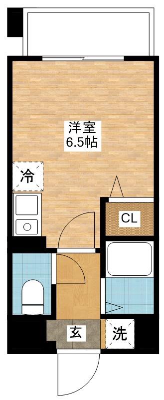 アルティザ長崎水辺の森(ワンルーム/9階)の間取り写真