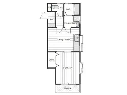 コーポAKIII(1DK/1階)の間取り写真