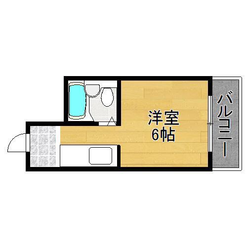 ルネッサンス エリエール(ワンルーム/4階)の間取り写真