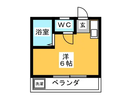 コーポ名和(ワンルーム/1階)の間取り写真