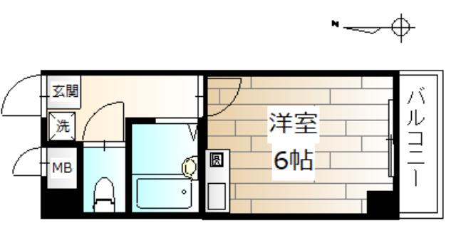 パレドール日の出(ワンルーム/5階)の間取り写真