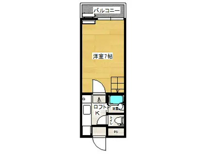 コーポはまぎくIII(1K/2階)の間取り写真