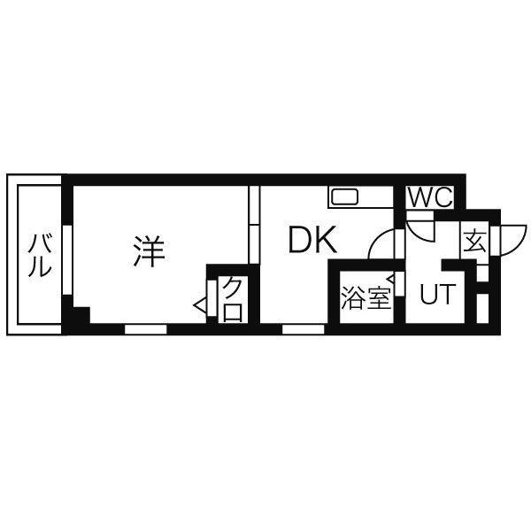 セントラルハイツ可児(1DK/1階)の間取り写真