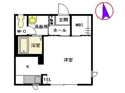 シャーメゾンクレール(1K/1階)の間取り写真