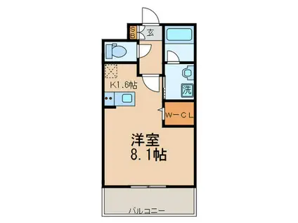 エンクレスト博多PREMIER(1K/5階)の間取り写真
