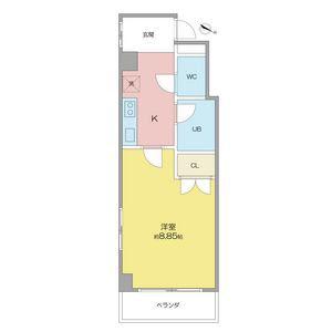 シティライフ社台(1K/1階)の間取り写真