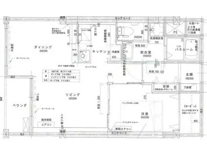 戸坂第一コーポラス(1LDK/1階)の間取り写真