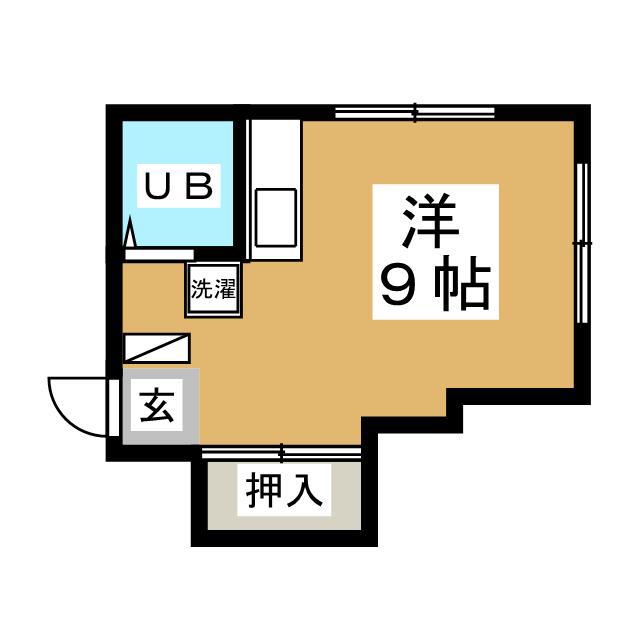 協栄ビル(ワンルーム/3階)の間取り写真