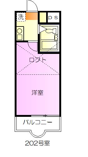 シティパレス伊豆の山(ワンルーム/2階)の間取り写真