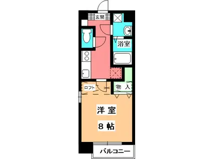 ラソンブレ木屋町I(1K/6階)の間取り写真
