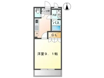 ルミナスハイム壱番館(1K/1階)の間取り写真