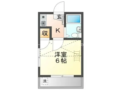 フォレスト小池(1K/1階)の間取り写真