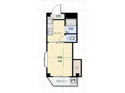 メゾンユキ(1K/1階)の間取り写真