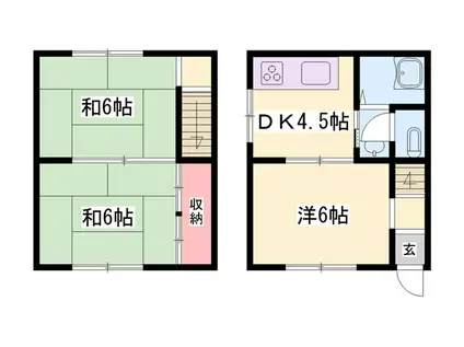 ハイツなす(3DK/2階)の間取り写真