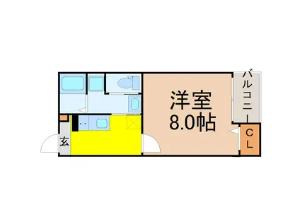 JACK ODAKAIV(1K/1階)の間取り写真