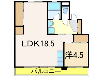 スカイクレスト与板I(1LDK/5階)の間取り写真