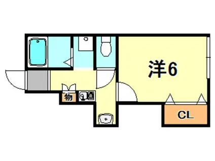 秋桜ハイツ(1K/1階)の間取り写真