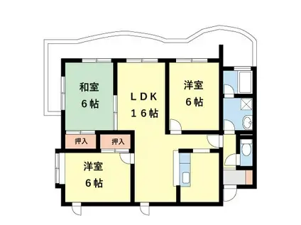 ポートタウン島橋(3LDK/3階)の間取り写真