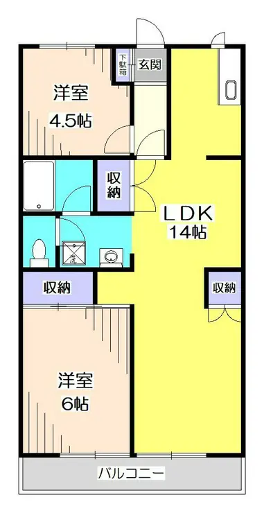 中新井ブルームハイツ 2階階 間取り