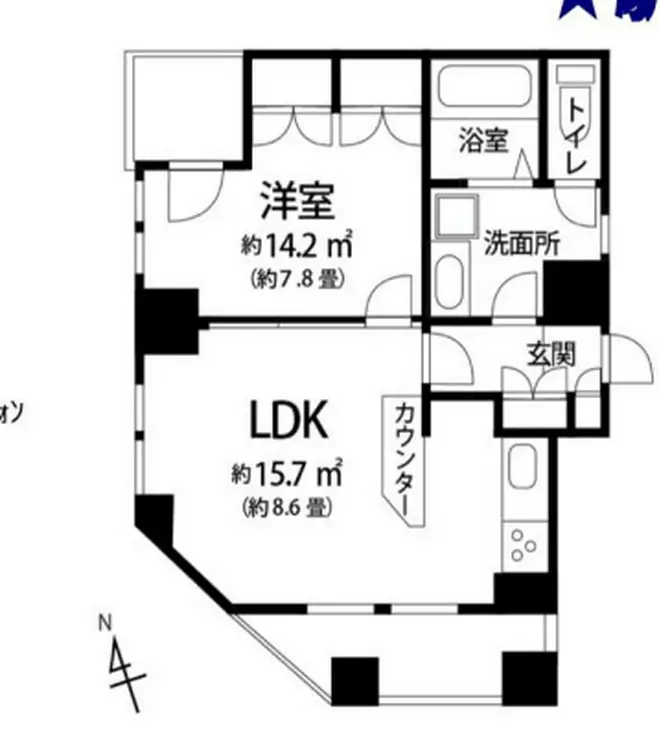 ガラ・シティ京橋 4階階 間取り