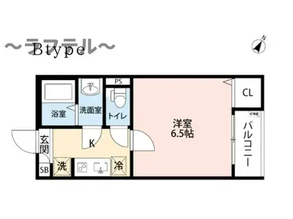入間セイワレジデンスII(1K/1階)の間取り写真