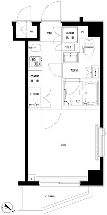 ルーブル旗の台弐番館 2階階 間取り