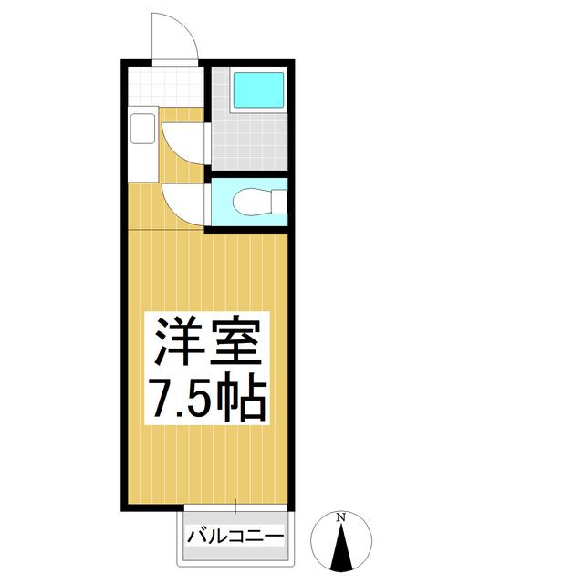 メゾン中村(1K/1階)の間取り写真