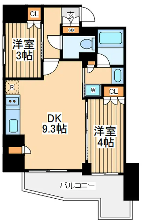 デュオステージ横濱桜木町 9階階 間取り
